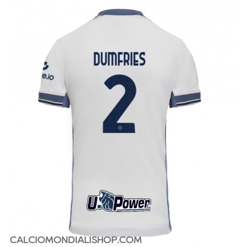 Maglie da calcio Inter Milan Denzel Dumfries #2 Seconda Maglia 2024-25 Manica Corta